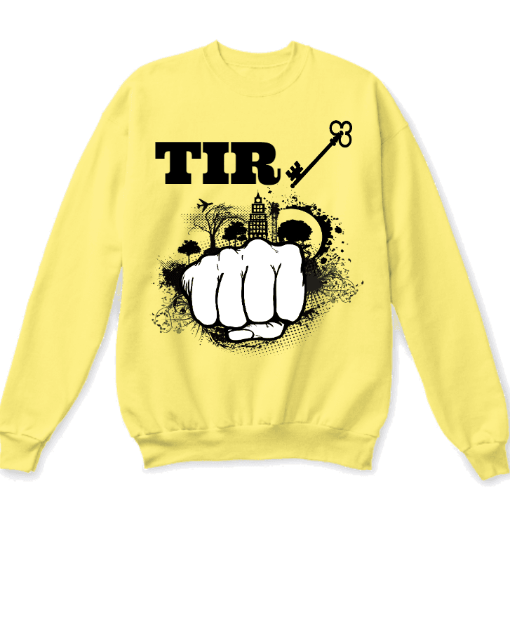 Tirkey Women Punch Printed Yellow Sweat Shirt - Image 1