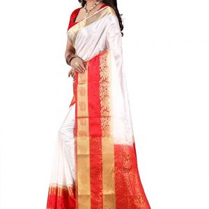 Nirja Creation Silk with Blouse Piece Saree
