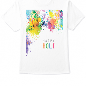 Holi Design Half Sleeve T- Shirt