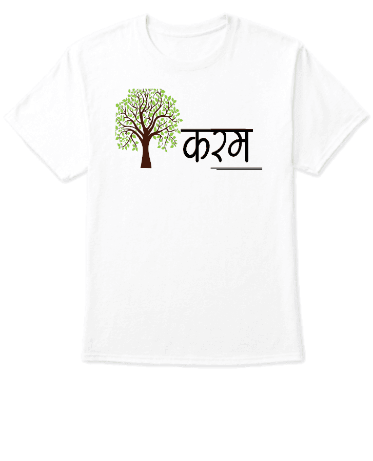 Karam Title Hindi Half Sleeve  T Shirt - Image 1