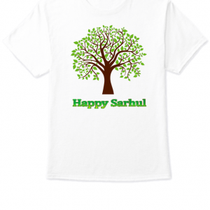Happy Sarhul Tree Half Sleeve T Shirt