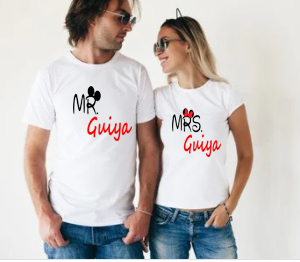 Mr & Mrs. Guiya Couple Half Sleeve T Shirt