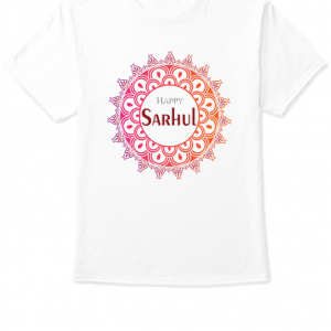 Happy Sarhul Mandal Design 2 Half Sleeve T Shirt