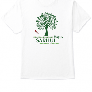 Happy Sarhul With Sarna Flag Half Sleeve T Shirt