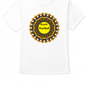 Happy Sarhul Mandal Design Half Sleeve T Shirt