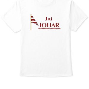 Jai Johar With Sarna Flag Half Sleeve T Shirt