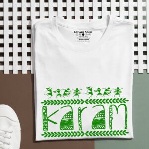 Green Leaf Karma In English Half Sleeve T Shirt