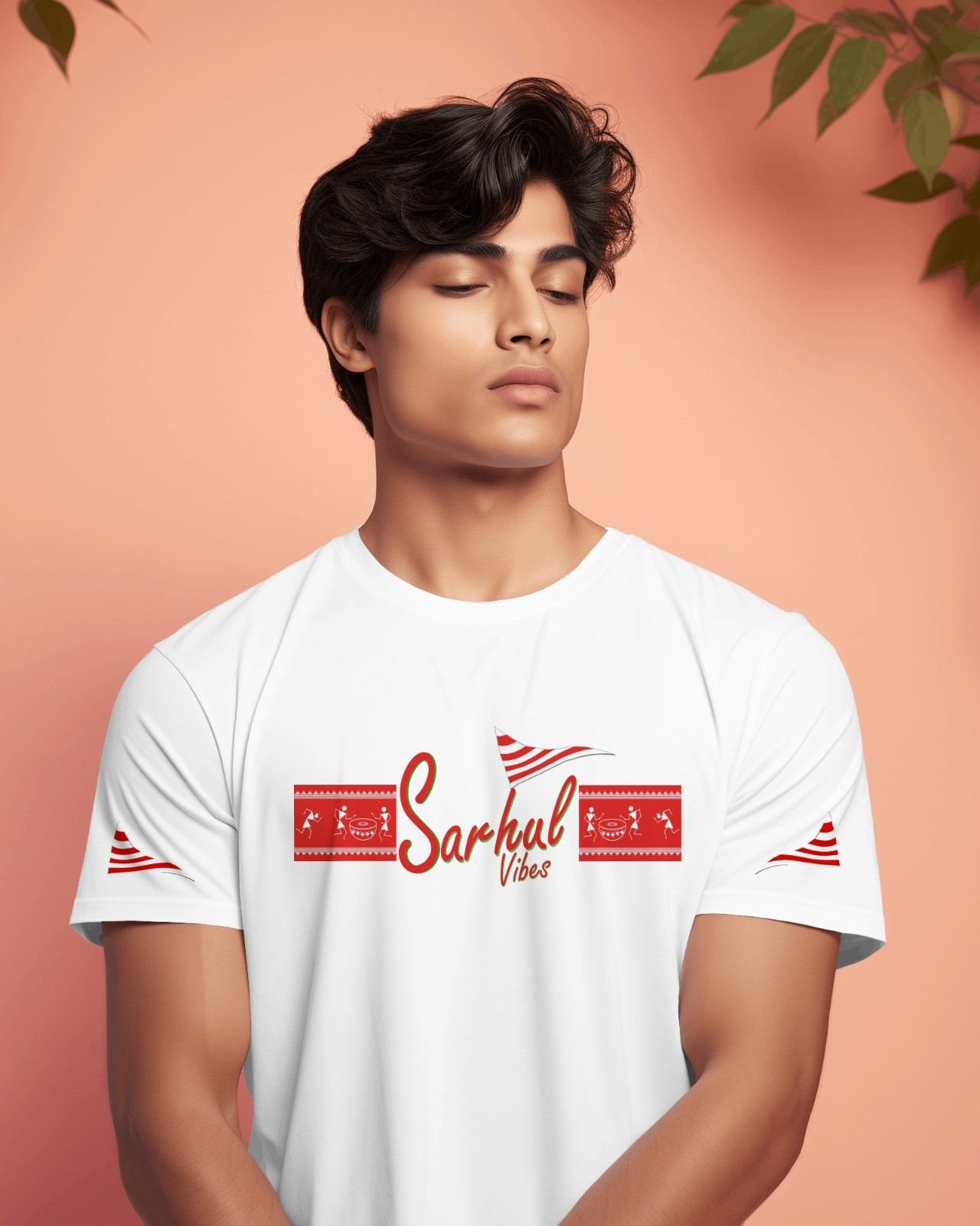 Sarhul Vibes With Tribe Style Half Sleeeve T Shirt - Image 1