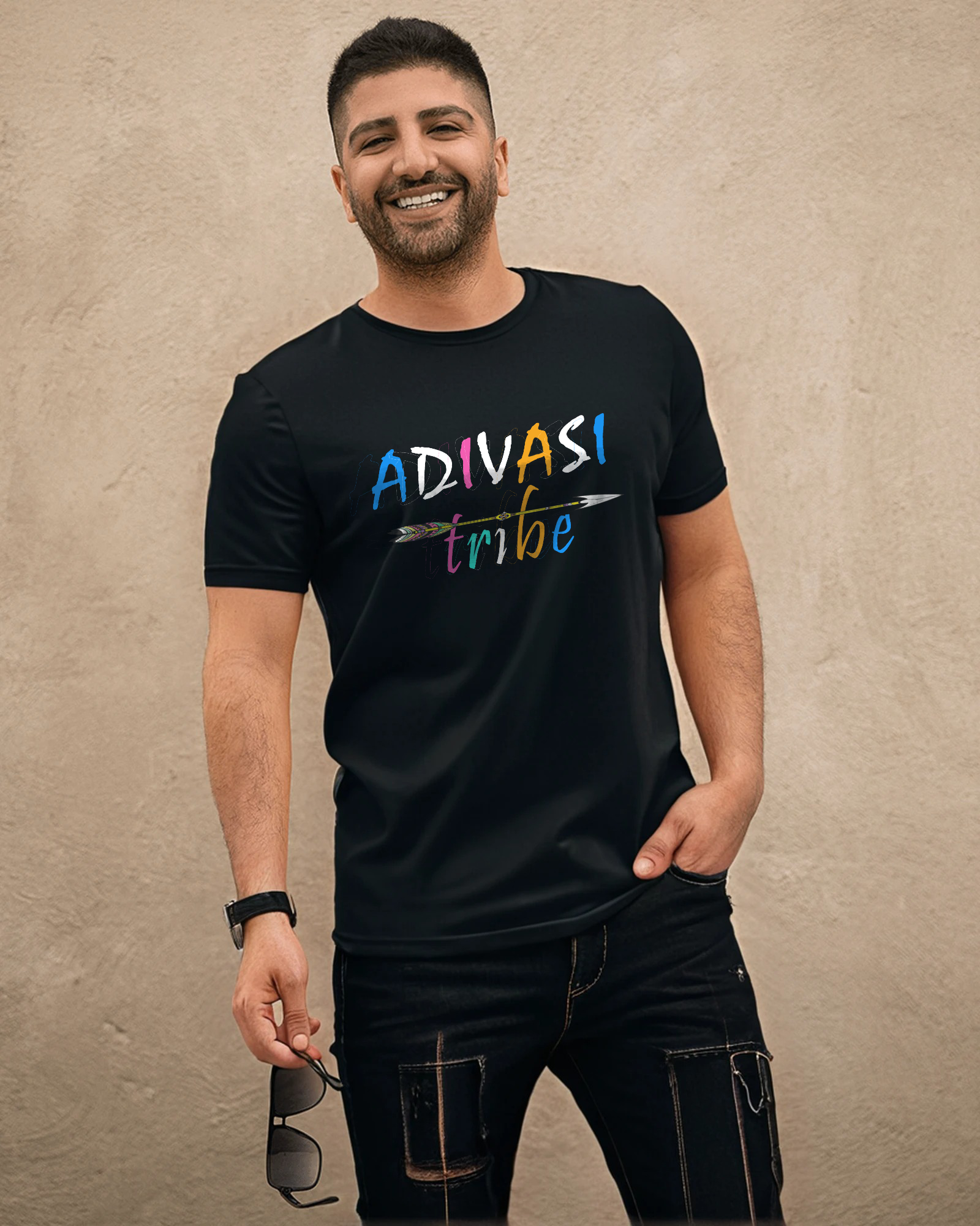 Adivasi Tribe Premium Half Sleeve T Shirt - Image 1