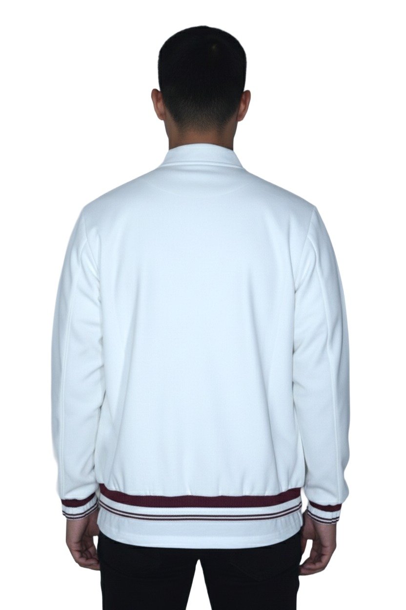 Mahroon Unisex Bomber Jacket - Image 3