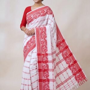 Palash Blossom Border CottonSaree